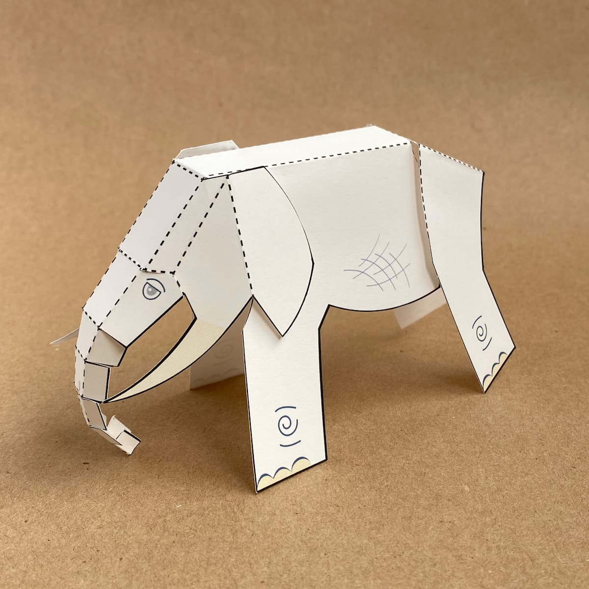 DIY Paper Elephant Mozaic Studio