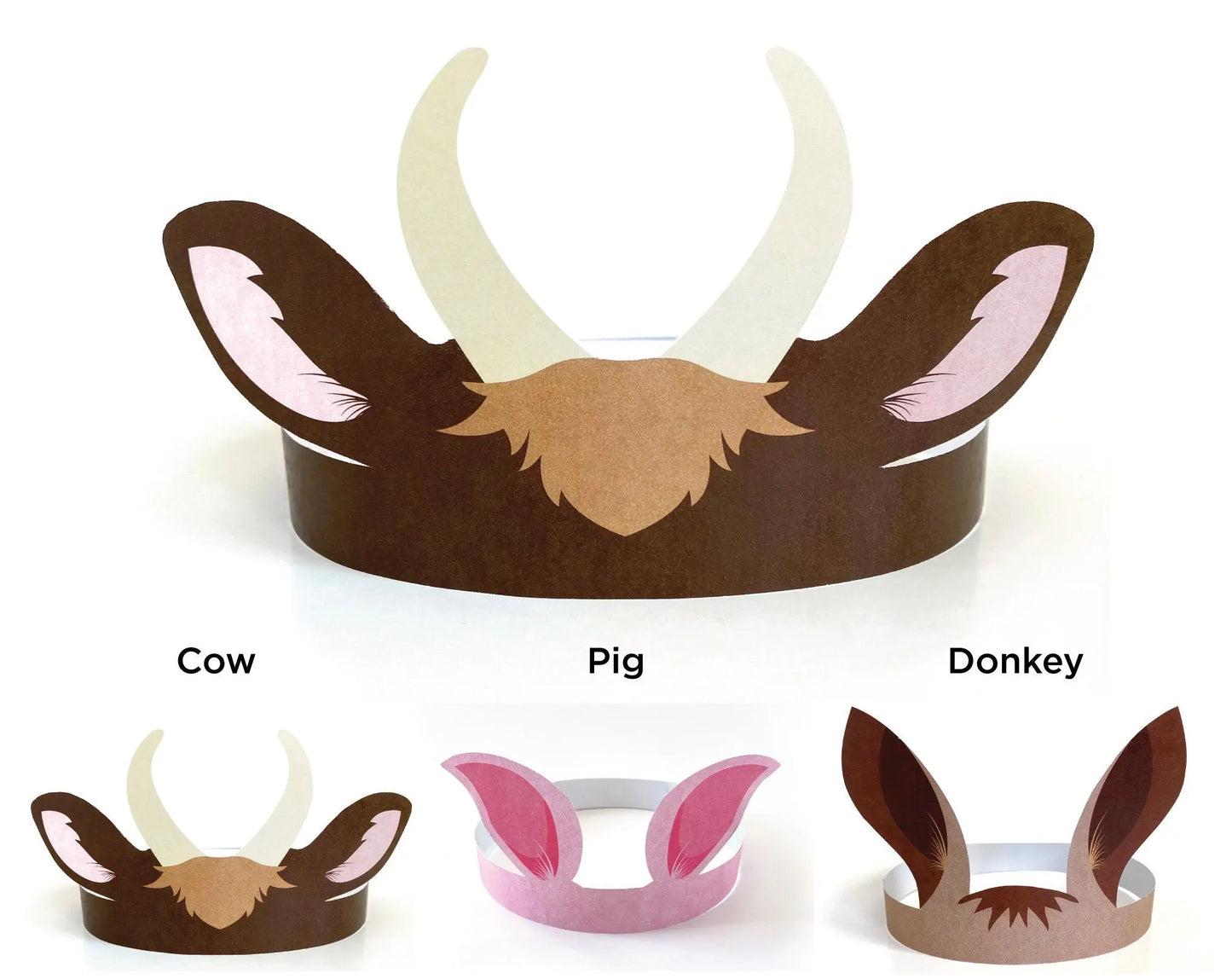 Kids Party Crowns  - Farm Animals Mozaic Studio