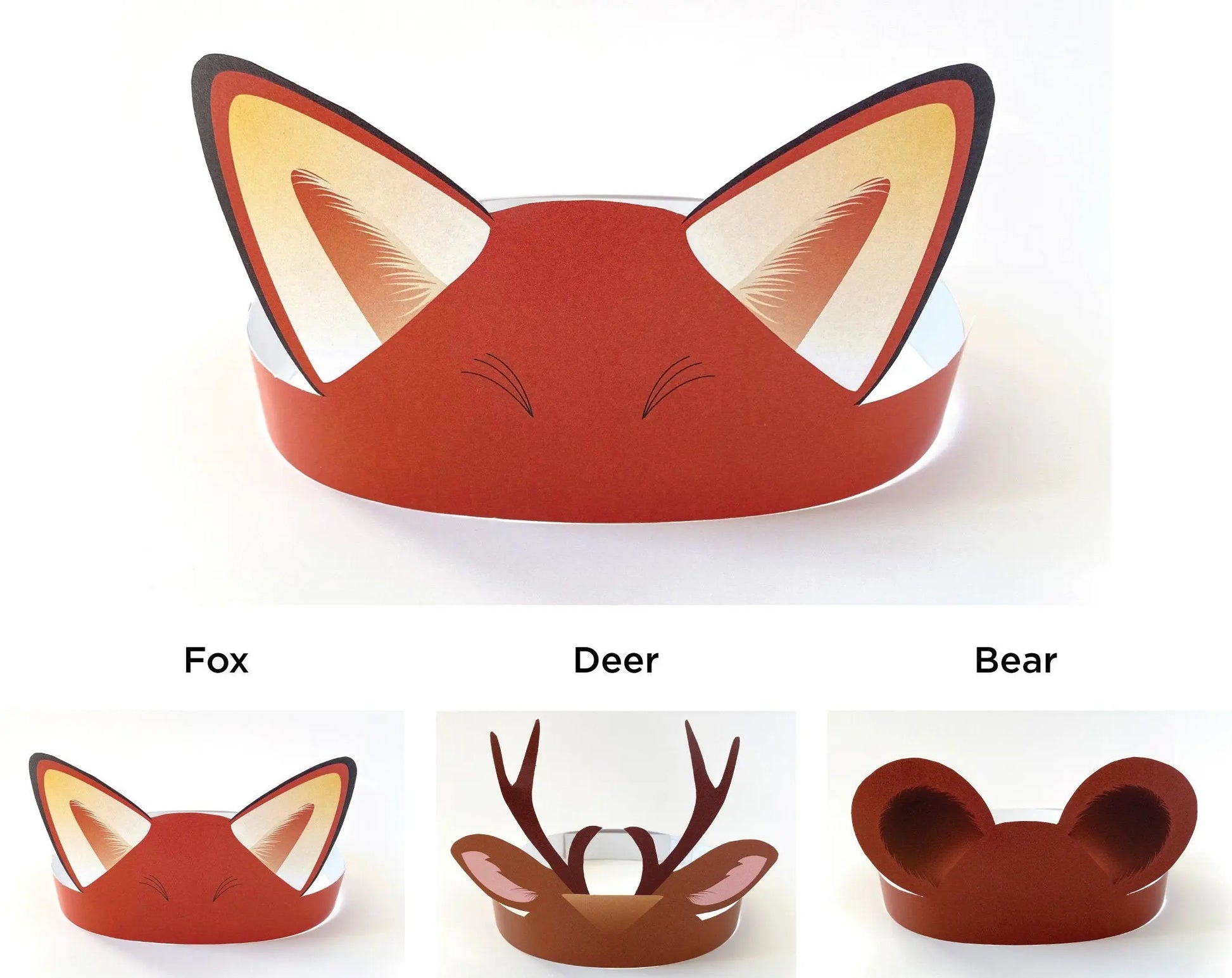 Kids Party Crowns - Forest Animals Mozaic Studio