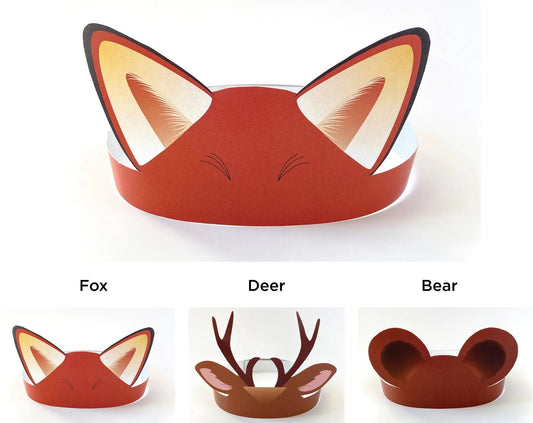 Kids Party Crowns - Forest Animals Mozaic Studio