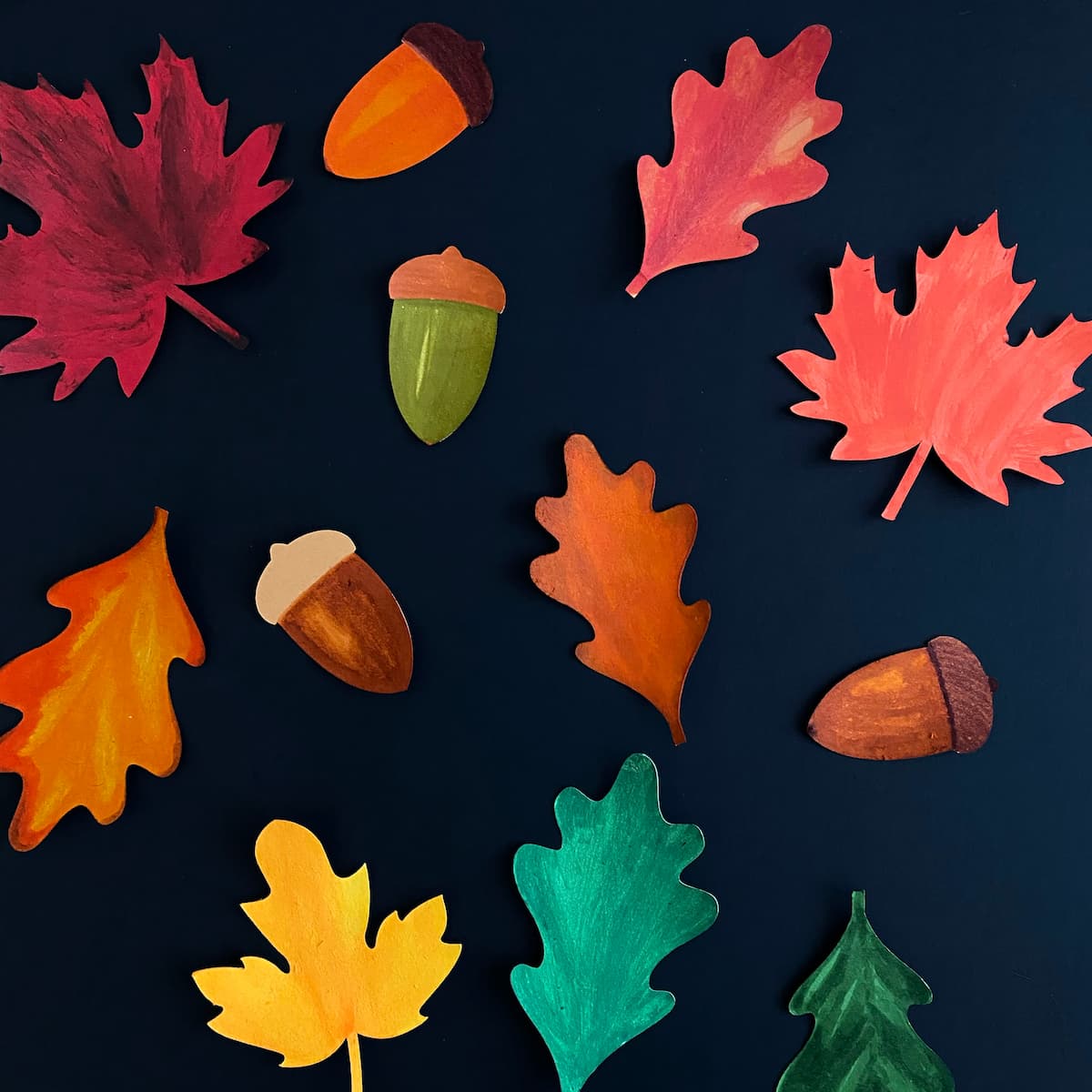 DIY Acorn Paper Craft & Fall Leaf SVG Files – 3D Decor Tutorial Mozaic Studio