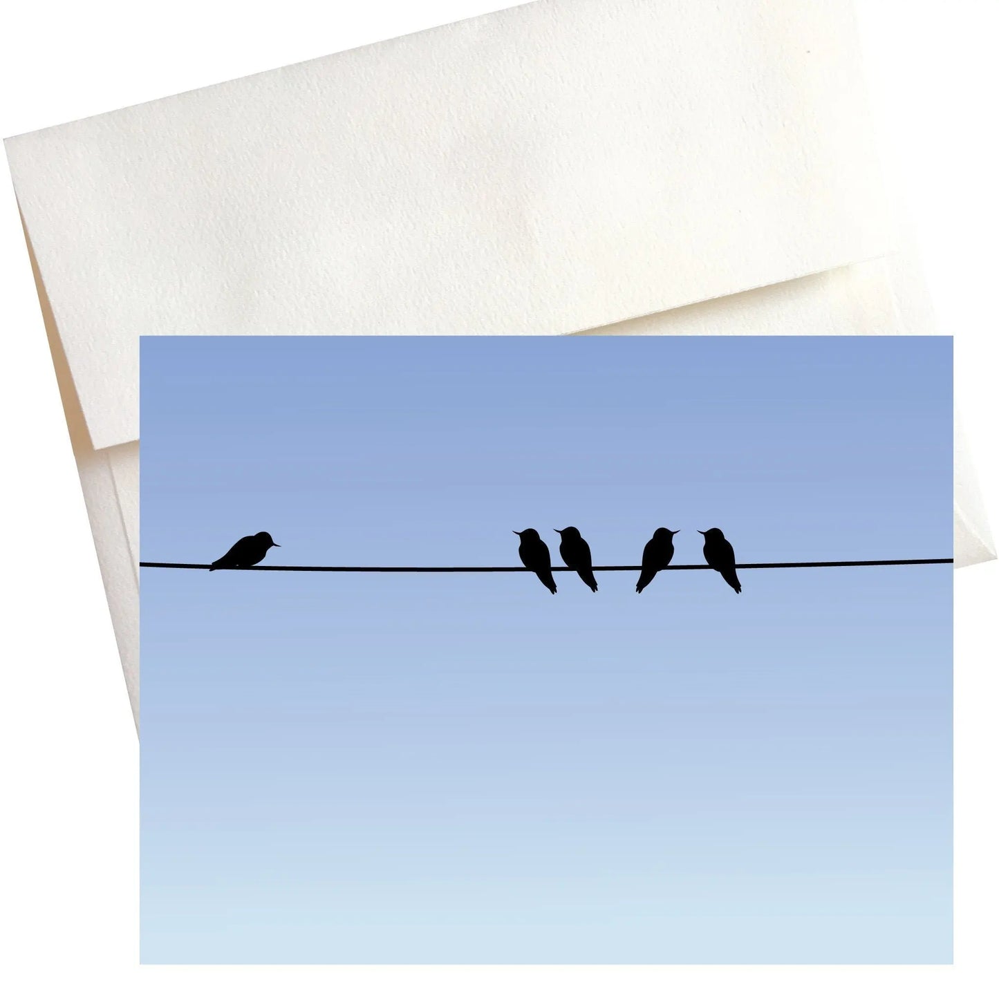 Birds on a Wire Illustrated Note Cards Mozaic Studio