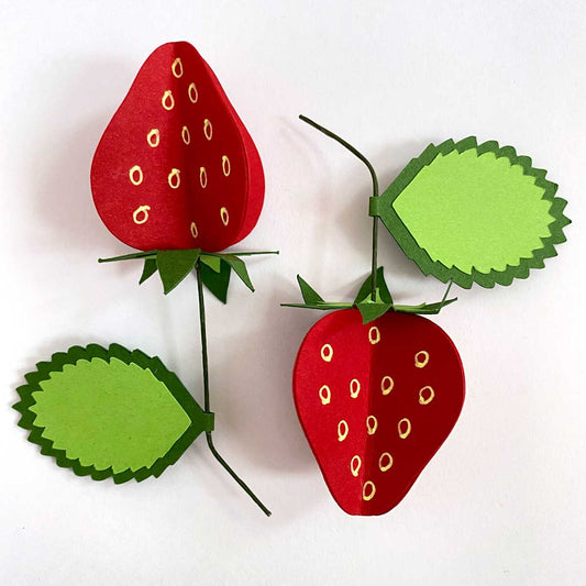 Handmade Paper Strawberries Mozaic Studio